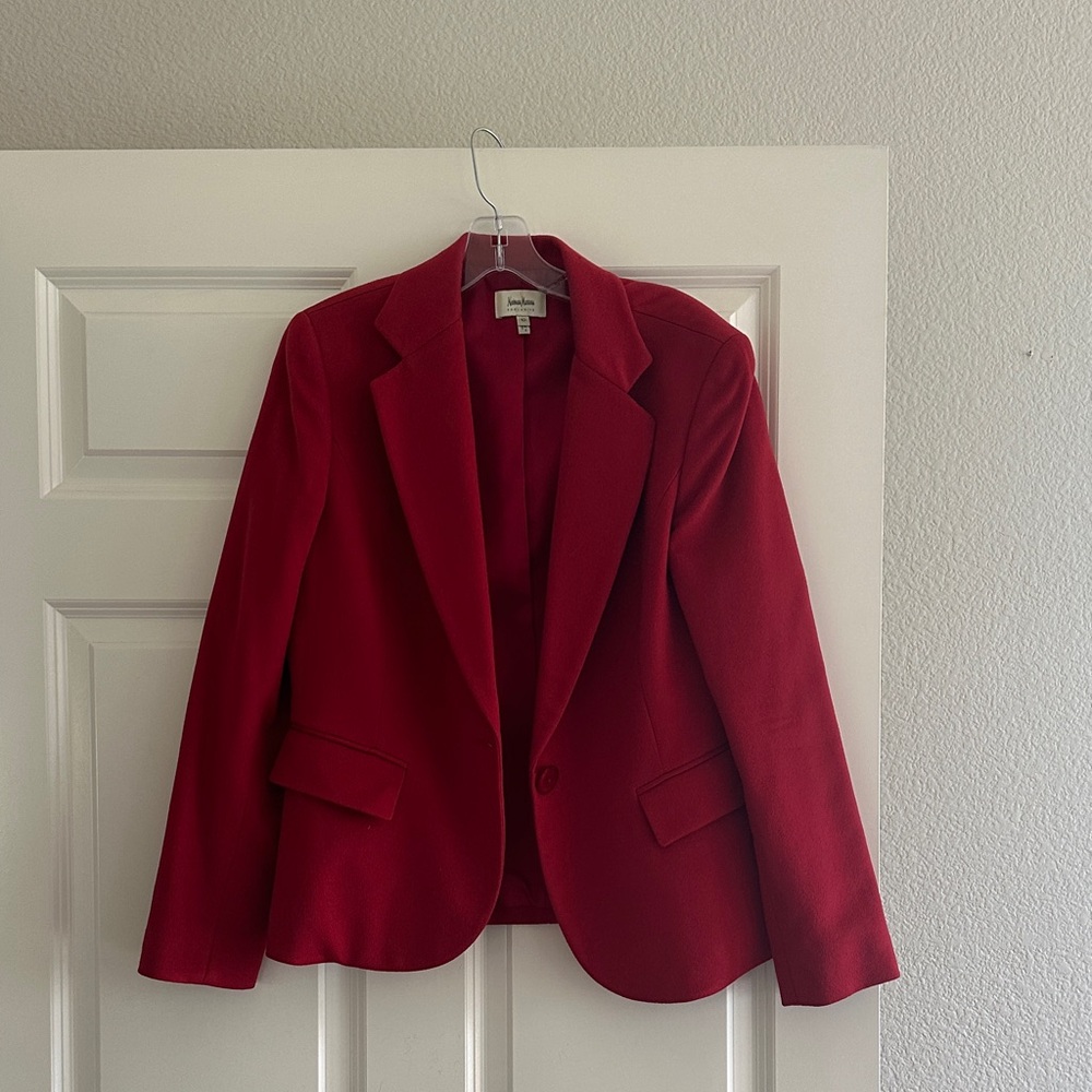 Neiman Marcus Vibrant Red Suit Jacket